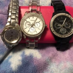 Bundle of 3 Fossil Watches